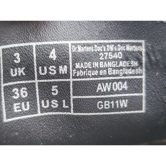 Dr. Martens 1461 Contrast Stitch Smooth Leather Oxford Shoes Charcoal Shoes Sz 4 - Picture 6 of 7